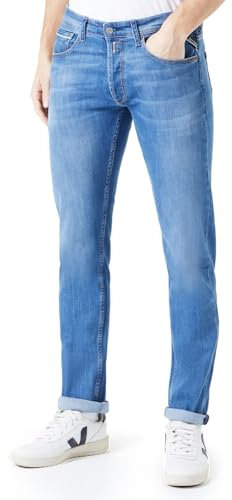 Replay Herren Jeans Grover Straight-Fit, Medium Blue 009-1 (Blau), 34W / 30L