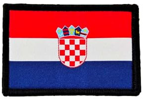 Kroatien Patch - Flaggenpatch Kroatien, Taktischer Kroatien Patch - Gestickter Länderpatch Kroatien- Militär Patch Kroatien (Kroatien)