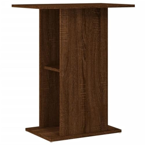 vidaXL Support pour Aquarium, Armoire pour Aquarium avec Compartiments, Meuble de Base pour Aquarium avec Rangement Intérieur, Chêne Marron Bois d'Ingénierie