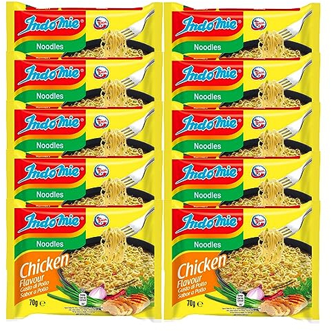 IndoMie Chicken Flavour Instant Noodles Soup (Pack of 10) HALAL