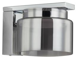 Lucande Wandleuchte, Wandlampe Innen Diano (Design Modern) in Alu aus Glas (1 flammig GX53) - Wandstrahler Wandbeleuchtung Schlafzimmer/Wohnzimmer Wohnzimmerleuchte