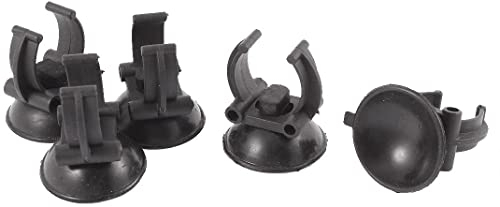 XYWHPGV Aquarium Saugnapf Airline Schlauchhalter Clips Klemmen Schwarz 5 Stück(418d0 088f4 8fc32 97860 a7fdb cf121