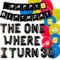 The One Where I Turn 30 Banner Balloons Friend Theme 30 Birthday Banner Backdrop Cake Topper for Birthday Party Supplies