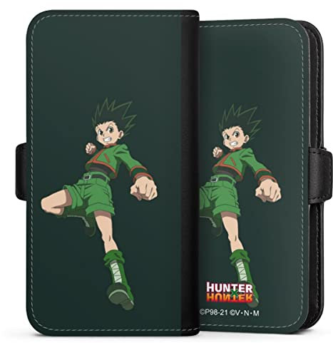 DeinDesign Flip Case kompatibel mit Samsung Galaxy S23 FE Handyhülle aus Kunst Leder schwarz Klapphülle Gon Freecss Hunter x Hunter Offizielles Lizenzprodukt