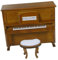 Puppenhaus Miniatur Klavier Und Hocker Set - Simulative Piano Modell Holz Klavier Modell Für Dekoration Und DIY, 13x10.3x5.5cm