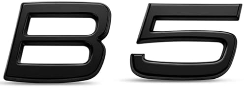 MAIDETA Auto Emblem für Volvo B6 B5, Front Motorhaube Kofferraum Badge Aufkleber Abziehbilder Karosserie Externe Dekoration Zubehör,B5- Black