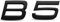 MAIDETA Auto Emblem für Volvo B6 B5, Front Motorhaube Kofferraum Badge Aufkleber Abziehbilder Karosserie Externe Dekoration Zubehör,B5- Black