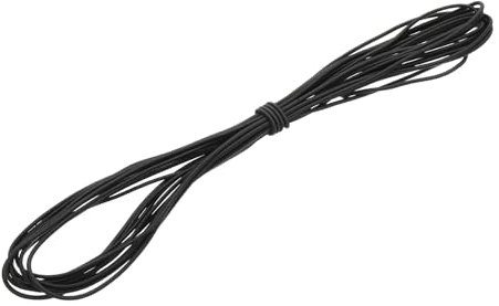 PATIKIL 1/8 x 25' Bungee Shock Cord, 3mm Thick Kayak Stretch String Rope Heavy Elastic Rope Marine Tie-Down Strap for Kayaking Boating Camping, Black