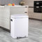 STARNINE 40L Dual Compartment Recycling Bin 2 Section Stainless Steel Kitchen Bin Waste Pedal Dust Bin Soft Closing Lid Finger Print Proof Removable Inner Compartments (White)