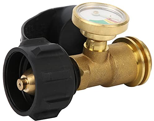 Adaptateur Extérieur en Laiton De Type 1, Manomètre pour Bouteille De Gaz avec Prise Américaine, Facile à Utiliser Et Fiable pour la Cuisine Et Le Camping en Plein Air
