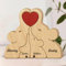 Personalisiertes Holzkunstpuzzle der Elefantenfamilie mit 2-10 Namen Holzpuzzle Elefant Skulpturen Ornament Familien Geschenke für Muttertag Vatertag, Tischdekoration (Elefanten_B)