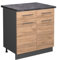 Vicco Küchenunterschrank Fame-Line, Goldkraft Eiche/Anthrazit, 80 cm, AP Anthrazit