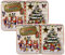 your castle 2er Set Blechdose kleine Rechteckdose Xmas Melody Keksdose Deko Box für Weihnachtskekse Schokolade-Pralinen Aufbewahrung, Volumen: 400 ml, Maße: 14,5 x 9 x 5 cm