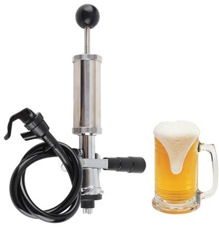 Pompe de fête de fût de 4 pouces, pompe de fête de robinet de pique-nique de bière pression pompe de robinet de fût de bière robuste avec accessoire de pompe à bière de gâchette (S type)