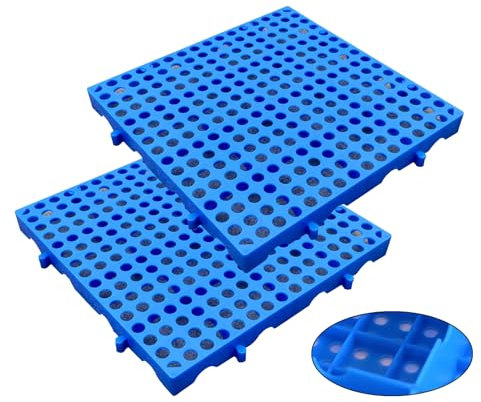 LYXXW Palet Plástico Transpirable, 2 Unidades Rejilla Almacenamiento HDPE, Palets Suelo Ligeros Y Apilables, Rejillas Impermeables para Estanterías Artículos Supermercados,30x30x3cm