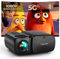 Beamer, Mini Beamer WiFi Bluetooth Projektor 1080P Full HD 9000 Lumen, Klein Tragbarer LED Video Beamer 250 Display, Mini Beamer 4k Beamer Heimkino Unterstütz für TV Stick/Smartphone/Laptop/Xbox