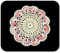 Hakeldeckchen in Beige und schattiertes Rosa rund aus Baumwolle 22 cm (3CN) – Made in Italy