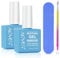 Gel Nail Polish Remover 2 pack with Nail File & Nail Polish Scraper, Professional Gel Remover for Nails, Easily & Quickly Remove Nail Polish in 3-5 Minutes, Doesn't Hurt Nails