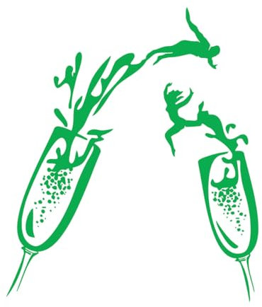 Alcohol Glass Wall Decal Glass Champagne Party Night Club Wall Stickers for Home Dining Room Decoration Mural Vinyl Decals Small - 36x42cm