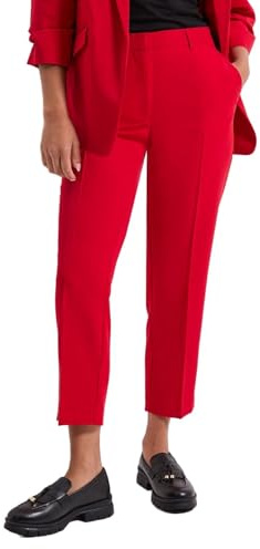 Dorothy Perkins Petite Women’s Plain Ankle Grazer Trousers Red