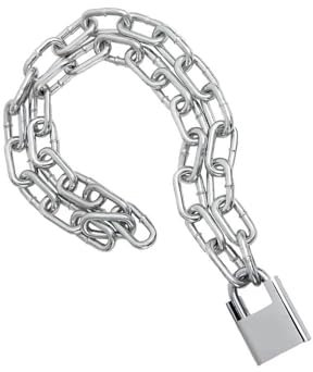 Fahrrad Kettenschloss, 0.8 M Edelstahlkette Stahlkette, Gliederkette, Kette Edelstahl, Fahrradschloss, Sicherheitskette, Motorradschloss, Fahrrad Kettenschloss mit Schlüssel für Scooter Schloss, Diebs