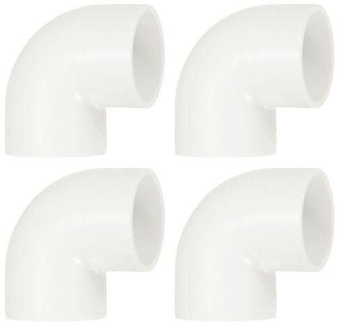 QUARKZMAN 32mm 4 Stück PVC 90 Grad Winkel Rohrverbinder, Reduzierverbinder Reduzierstück Rohrverschraubung Rohrkupplung Adapter für Garten Bauernhof Bewässerung Wasserrohr Armaturen, Weiß