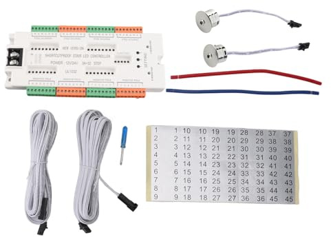 Controlador de Luz de Escalera LED con Sensor de Movimiento, Controlador de Luz de Escalera Automático Inteligente de 32 Canales, Controlador de Iluminación de Escalera, para el