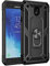 ZKGCG Kompatibel mit Samsung Galaxy J3 Smartphone Hülle[Schwarz] Militär-Stoßfeste Handyhülle Ständer Schutzhülle Bumper Protection Case+HD Displayschutzfolie für Galaxy J3-2018