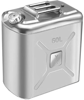 DVTFRUI Réservoir De Carburant Portable 201 Bidon D'essence en Acier Inoxydable Bidon De Réserve Diesel Bidon D'essence De Rechange Bidon De Carburant,60L