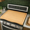 Savieva Bamboo Stove Top Cover,Large Cutting Board with Adjustable Non-Slip Feet & Juice Groove,75x 53.5 x 7.5 cm,Multi-Use for Kitchen,Bread,Pizza,Fruit,Defrosting,Gas Hob Cover&Durable Wooden Board