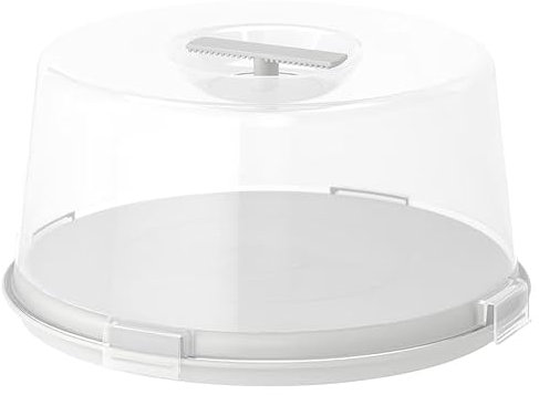 Large Cake Carrier with Lid – 36 cm Polypropylene Plastic Cake Storage Container with Handle – Airtight & Durable Cake Holder for Transporting & Storing Cakes, Pies & Desserts