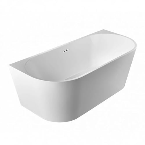 Balneo Baignoire Viva Chrome - Finition Chromée Élégante - Compatible Minimaliste/Industriel - Acrylique 160 x 75 x 58 cm - Drain Click-Clack - Moderne et Raffinée pour Salle de Bain