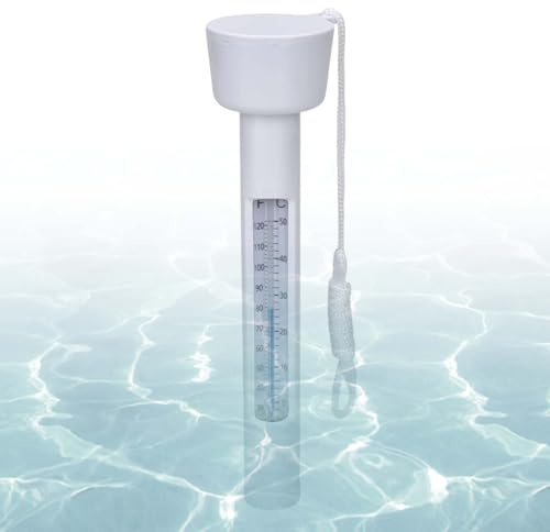 Wassertemperaturanzeige | Schwimmthermometer Mit Leine | 0-50? Pool Zubehör Schwimmendes Thermometer für Schwimmbad Thermalbad Spa Zuhause Fischtank See Teich Aquarium