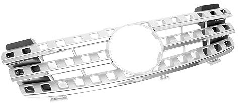Artudatech Griglia paraurti Anteriore Adatto per Mercedes-Benz ML-Class W164 2005-2008 Chrome (No Logo)