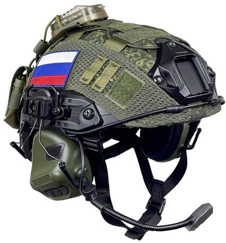 Full Set of Russian Gear Airsoft Fast Bump Helmets with Communication Headset Microphone Set for Tactical Cosplay Military Tactical Gear