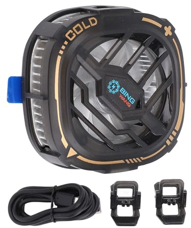 ZMCPODALK Magnetic Phone Cooler, Semiconductor Cooling Fan for Gaming Graphics, 5000RPM High Speed Phone Radiator with ABS and Aluminum Alloy, Portable Tablet Cooler for iPhone Android Devic