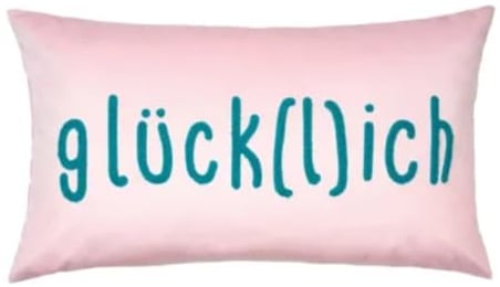 pad concept Letters glücklich-Rose, 35 x 60 cm