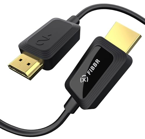 FIBBR 8K Cavo HDMI in Fibra Ottica 15M, Cavo HDMI 2.1 ad altissima velocità 48Gbps/Supporto AOC 8K@60Hz, 4K@120Hz/144Hz HDR eARC Compatibile con PS5, Xbox Series X, PC, TV