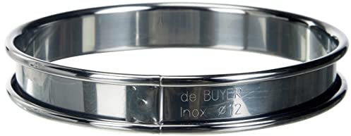 de Buyer - Runder Tortenring aus Edelstahl - Durchmesser 12 cm, Höhe 2 cm - 3091.12N, Silber