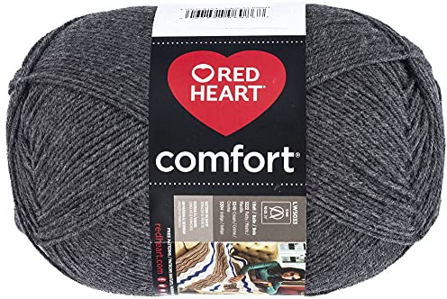 Coats Yarn Acrylic Red Heart Comfort Yarn-Charcoal