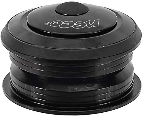 Neco Unisex – Erwachsene Semi-Integrierter-Steuersatz 1 1/8, Aluminium/Stahl, schwarz