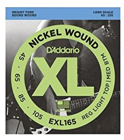 D'Addario EXL165 Saitensatz für E-Bass 0,11 cm - 0,27 cm (.045 - .105 Zoll)