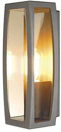 SLV MERIDIAN BOX |Wandlampe für die effektvolle Außenbeleuchtung von Wänden und Hauseingang, LED Strahler, Wandleuchte, Aussenleuchte, Wegeleuchte | E27, IP54