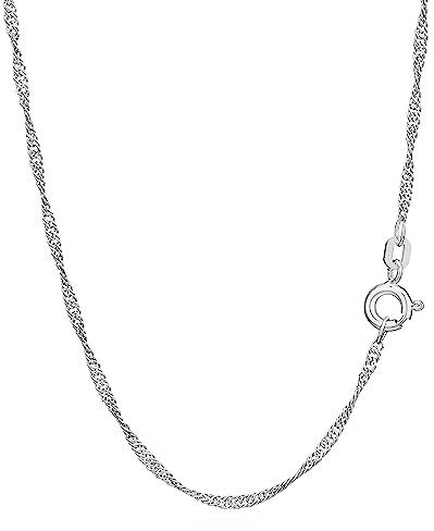 NKlaus 45cm Singapurkette 925 Silber elegante Halskette filigrante Breite 1,4mm Collier 1,6g federleicht 5911