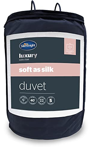 Silentnight Soft As Silk Double Duvet - 13.5 Tog Luxury Winter Quilt Duvet Thick Warm Cosy - Hypoallergenic and Machine Washable - Double