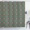 ABAKUHAUS rétro Rideau de Douche, Fleurs Vintage Leafage, Tissu Ensemble de Décor de Salle de Bain avec Crochets, 175 cm x 180 cm, Multicolore