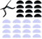 14 Paare Nasenpads Selbstklebend Brillenpads Anti-Rutsch Silikon Klebstoff Aufkleben Pads für Brille Sonnenbrille, 2.5 mm (8 Transparent + 6 Schwarz)