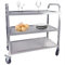 TAIMIKO 3-Tier Stainless Steel Kitchen Trolley Cart - 850x450x900mm, Large Serving Trolley with Locking Wheels for Kitchens, Hotels, Restaurants