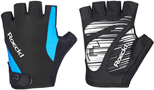 Roeckl Sports Fahrradhandschuh Basel, Performance Unisex Fingerhandschuh, Schwarz/Blau 8