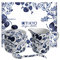 TOKYO design studio Flora Japonica Milk Jug & Sugar Bowl Set, 3 pcs., INCL. cuillère Pratique, Porcelaine Asiatique, Design Japonais, INCL. Emballage Cadeau